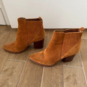 Marc Fisher Brown Suede Ankle Boots